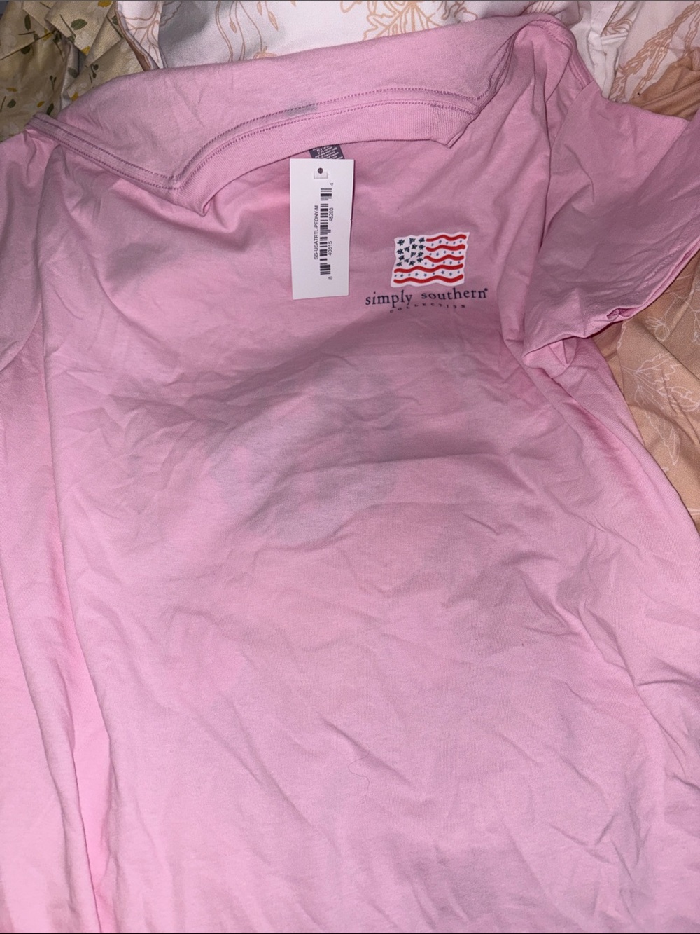 Simply Southern Light Pink Tee 4th of July shirt